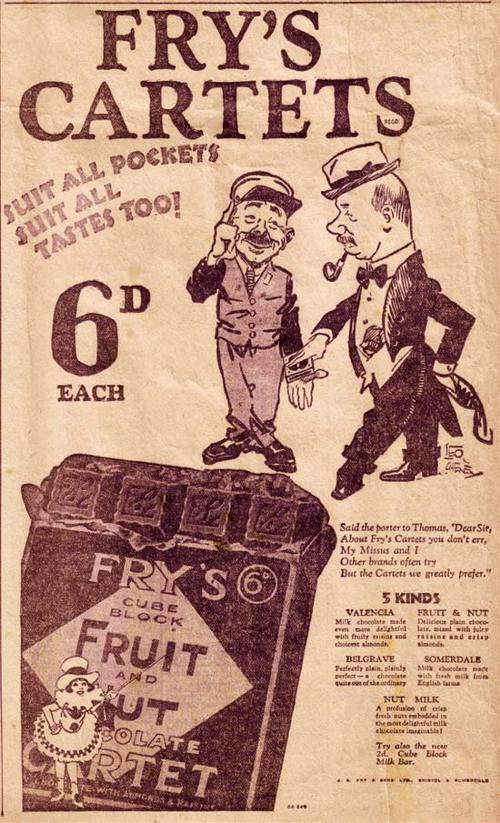 Fry's Cartetes - 1928