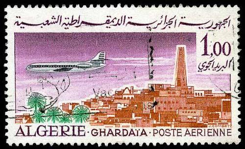 1962 Algerie  - Caravelle au-dessus de Ghardaia