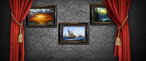 Art gallery free psd file