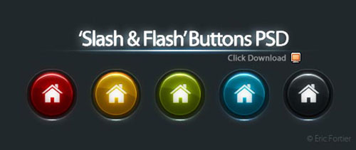 Home web buttons free psd file