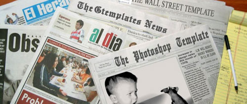 Newspaper template free psd file