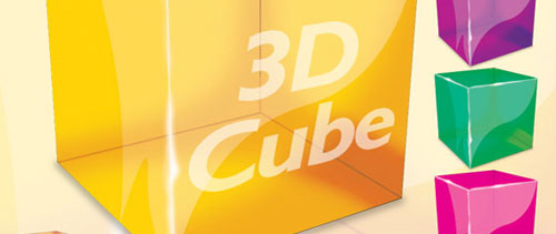 Photoshop 3D Cube free psd file