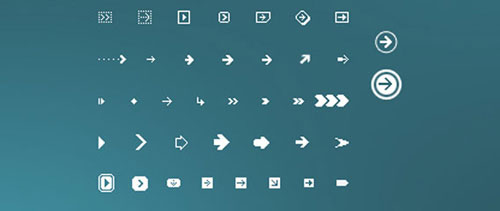 Pixel Arrows Pack 01 free psd file