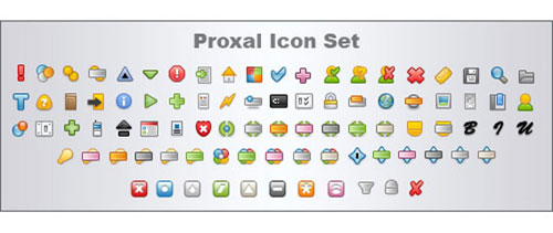 Proxal icon set free psd file