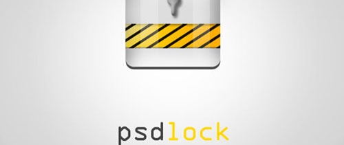 Lock icon free psd file