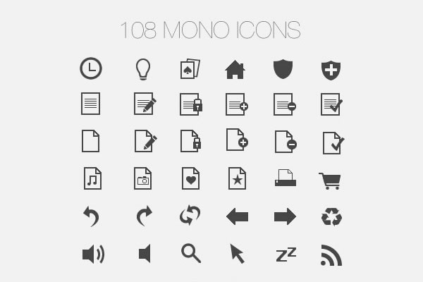 108 Mono Icons