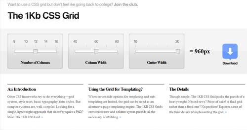 1kb grid CSS framework