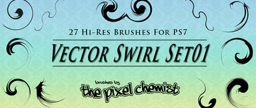 Brushes – Vector Swirl Set01 for Photoshop