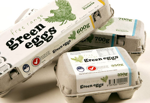 Green Eggs package design