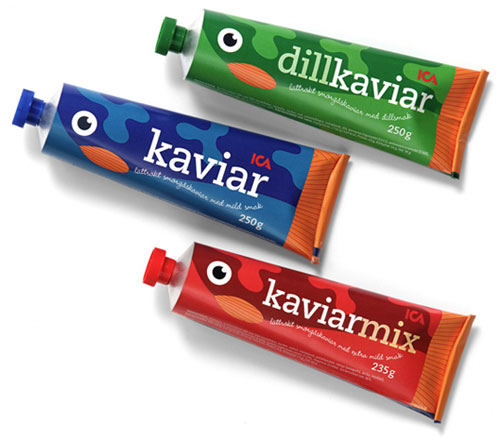 ICA Kaviar package design