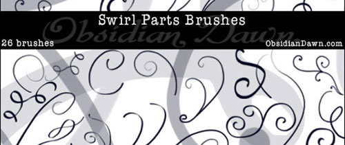 Swirl Parts Brushes for Photoshop