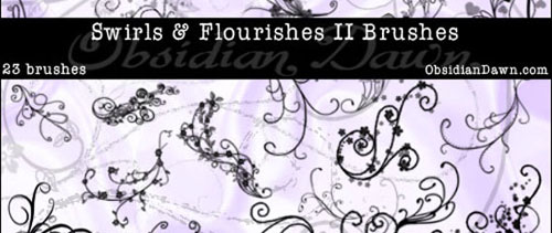 Swirls – Flourishes II Brushes for Photoshop