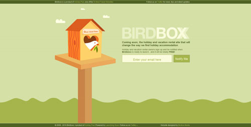 birdboxx.com launching soon page design