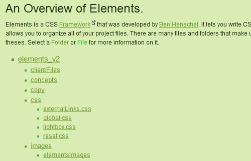 Elements CSS framework