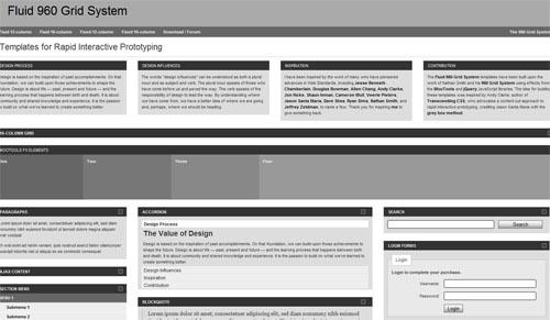 Fluid 960 Grid System CSS framework