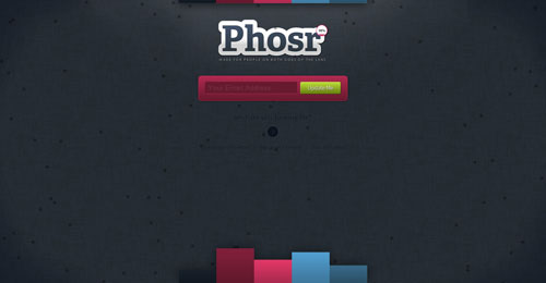 phosr.com launching soon page design