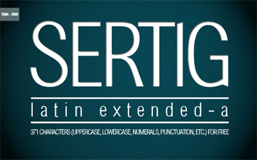 Download sertig free font