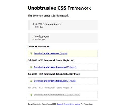 Unobtrusive CSS Framework