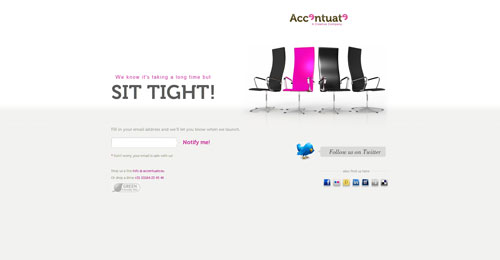 accentuate.eu launching soon page design