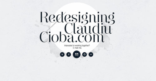 claudiucioba.com launching soon page design