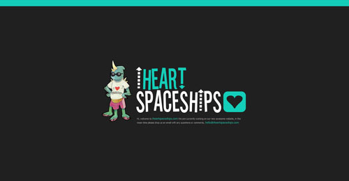 iheartspaceships.com launching soon page design