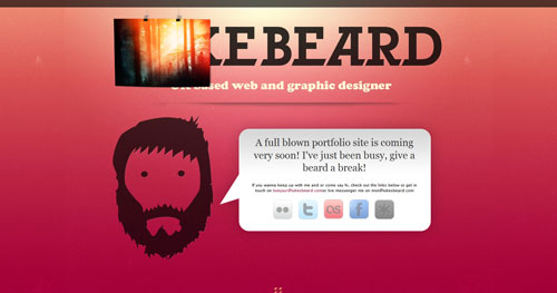 lukesbeard.com launching soon page design