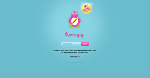 thepinkpenguin.net launching soon page design