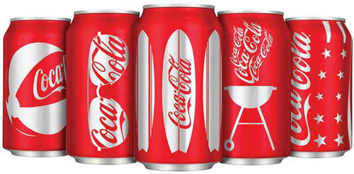 Coca Cola Summer Cans Aluminum Based Package Design