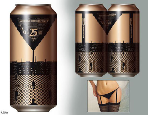 Lingerie Beer Cans Aluminum Based Package Design