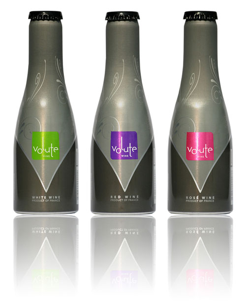 Volute Wine Aluminum Based Package Design