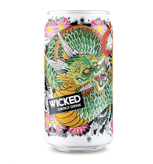 Wicked Energy Drink Edition Aluminum Based Package Design