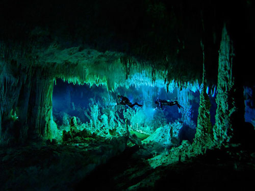 underwater cave bahamas skiles photography