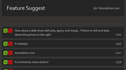 Feature Suggest App w/ PHP, MySQL & jQuery tutorial