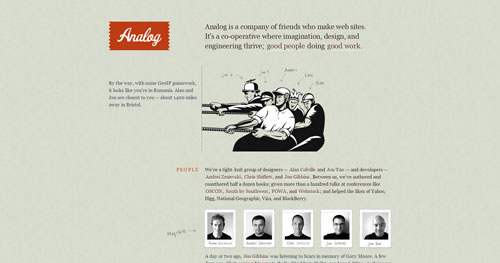 analog.coop HTML5 and CSS 3 inspiration showcase site