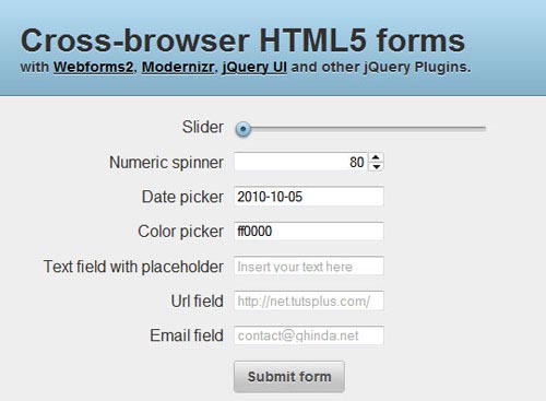 How to Build Cross-Browser HTML5 Forms Tutorial