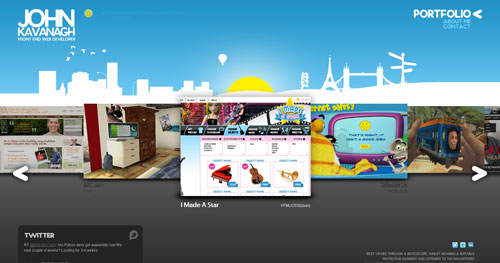 johnkavanagh.co.uk HTML5 and CSS 3 inspiration showcase site