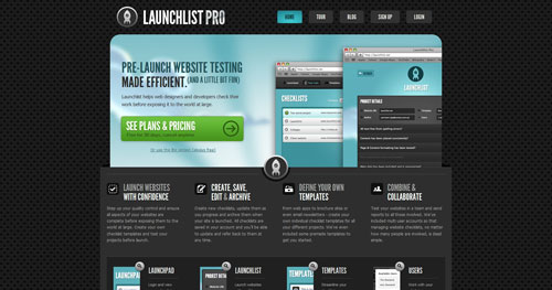 launchlist.net HTML5 and CSS 3 inspiration showcase site