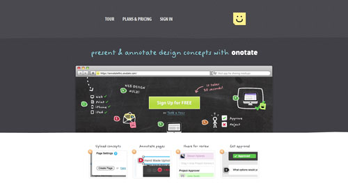 onotate.com HTML5 and CSS 3 inspiration showcase site