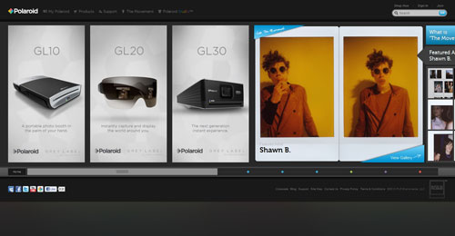 polaroid.com HTML5 and CSS 3 inspiration showcase site