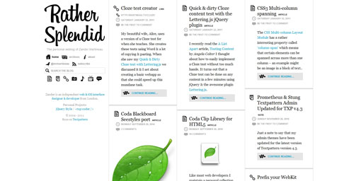 rathersplendid.net Selection Of 45 Sites That Are Neat Thanks To jQuery