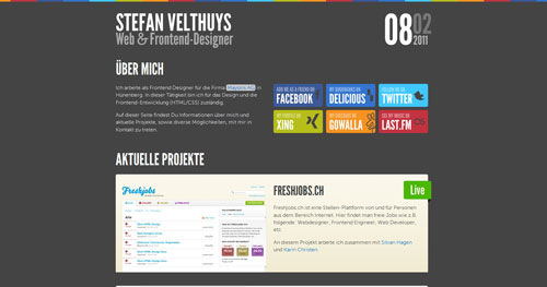 velthy.net HTML5 and CSS 3 inspiration showcase site