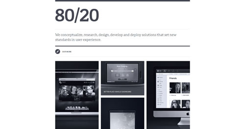 8020studio.com HTML5 and CSS 3 inspiration showcase site