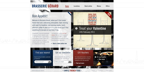 brasseriegerard.co.uk HTML5 and CSS 3 inspiration showcase site