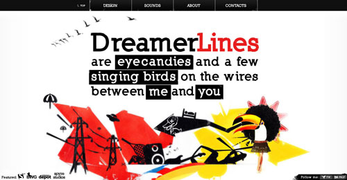 dreamerlines.lv Selection Of 45 Sites That Are Neat Thanks To jQuery