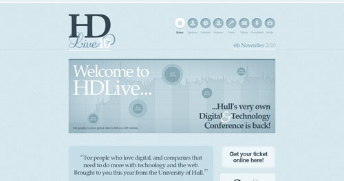 hd-live.co.uk HTML5 and CSS 3 inspiration showcase site
