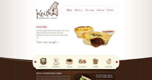 keithcakes.com.au HTML5 and CSS 3 inspiration showcase site