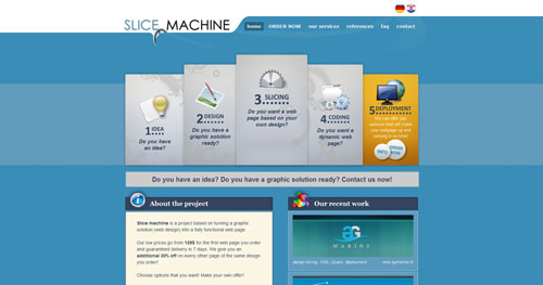 slicemachine.com Selection Of 45 Sites That Are Neat Thanks To jQuery
